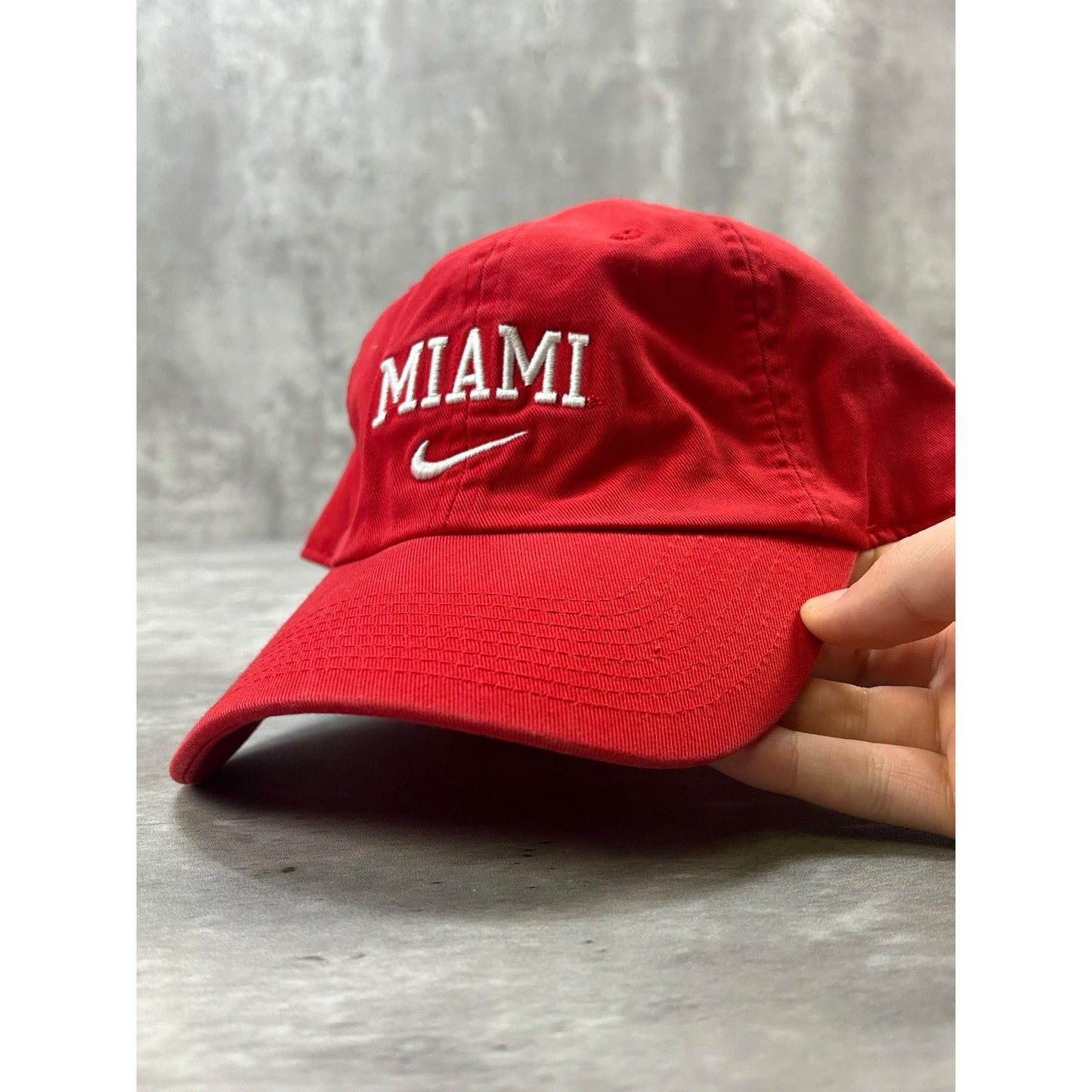 Vintage Miami Ohio NCAA Nike Embroidered Swoosh Spellout Strapback Hat OSFA