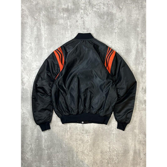 Vintage 90s Cincinnati Bengals NFL Starter Satin Bomber Jacket Size XL