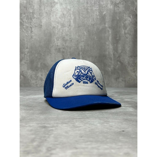 Vintage 80s/90s Teamsters Quebec Local 106 Union Trucker Snapback Hat OSFA