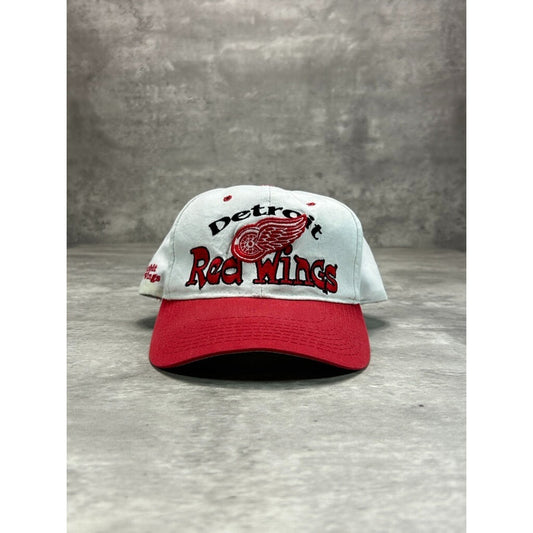 Vintage 90s Detroit Red Wings NHL Embroidered Hockey Snapback Hat OSFA