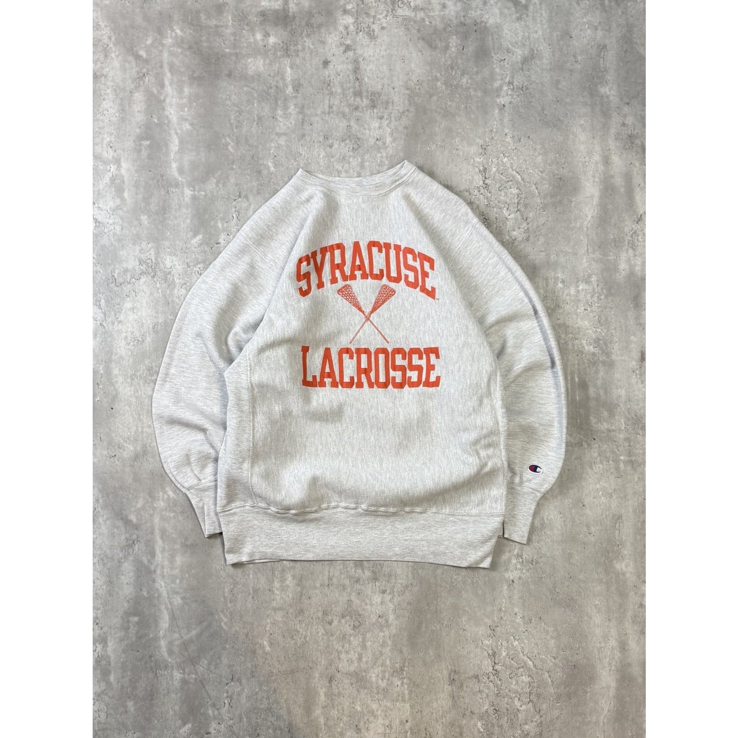 Vintage 90s Syracuse Lacrossee NCAA Champion Reverse Weave Sweatshirt Size XL