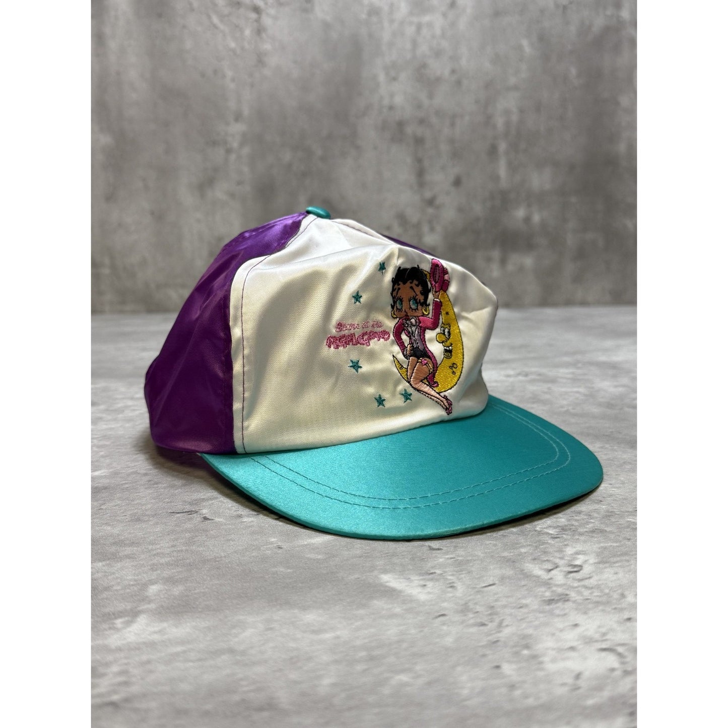 Vintage 1992 Betty Boop MGM Grand Embroidered Cartoon Snapback Hat OSFA