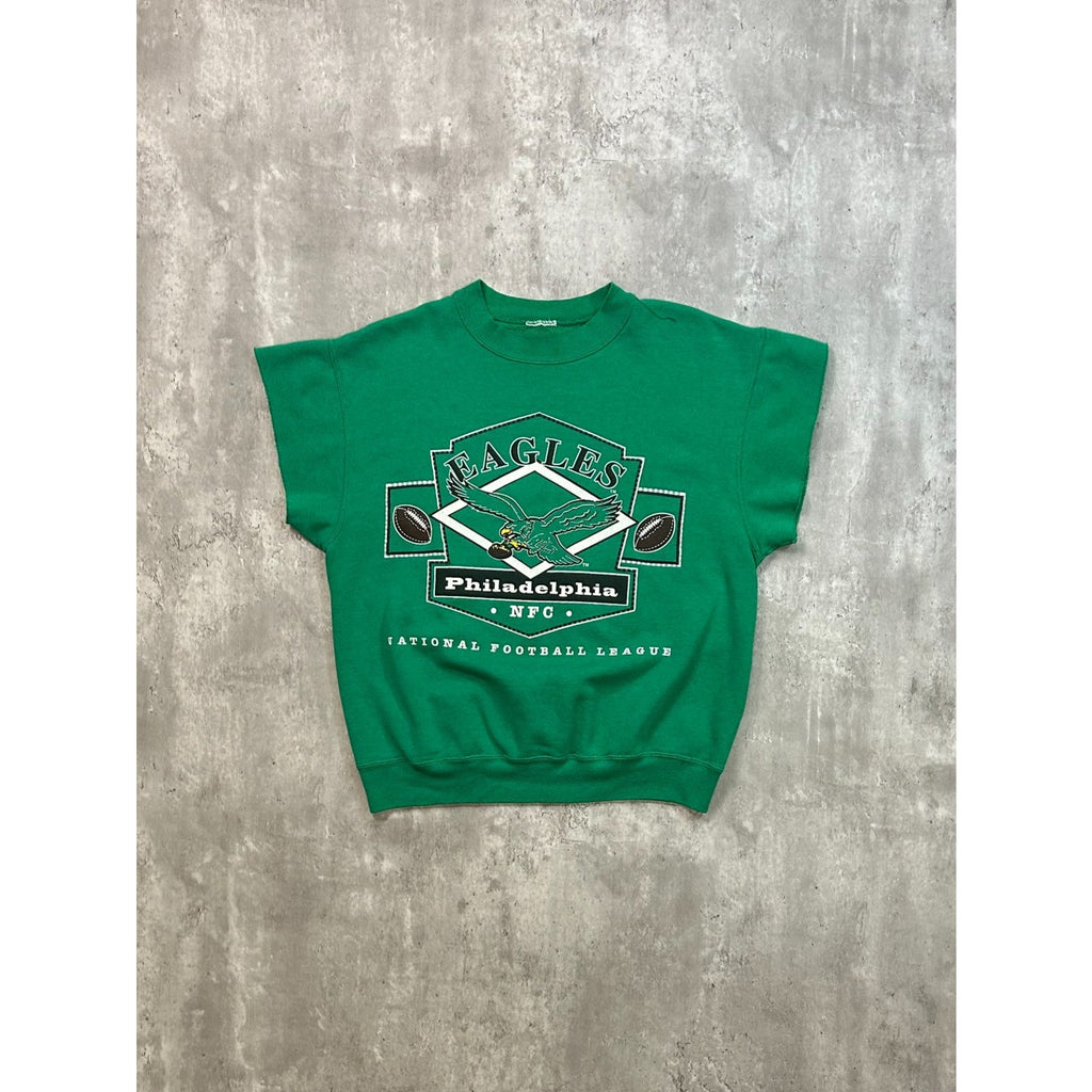 Vintage 90s Philadelphia Eagles Spellout Graphic Football Sweatshirt Size Medium