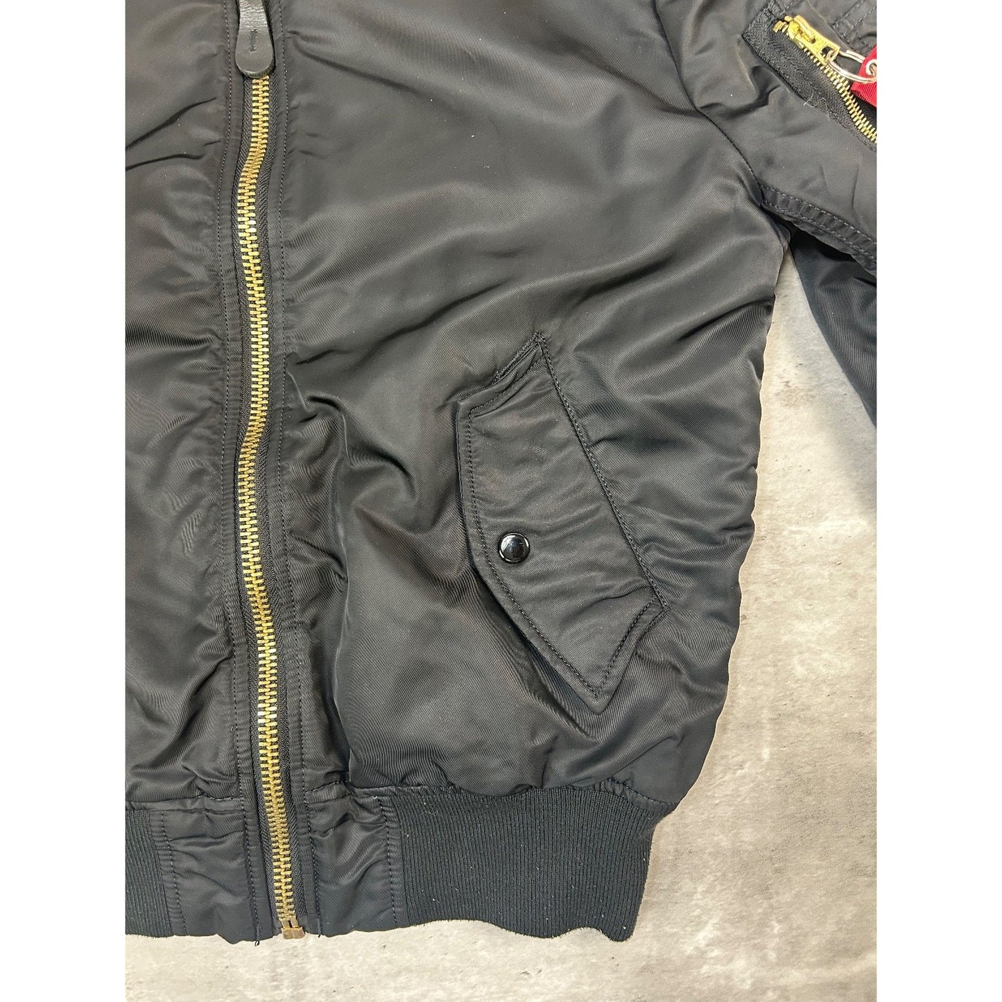 Vintage 90s Military MA-1 Reversible Flight Bomber Jacket Size Small