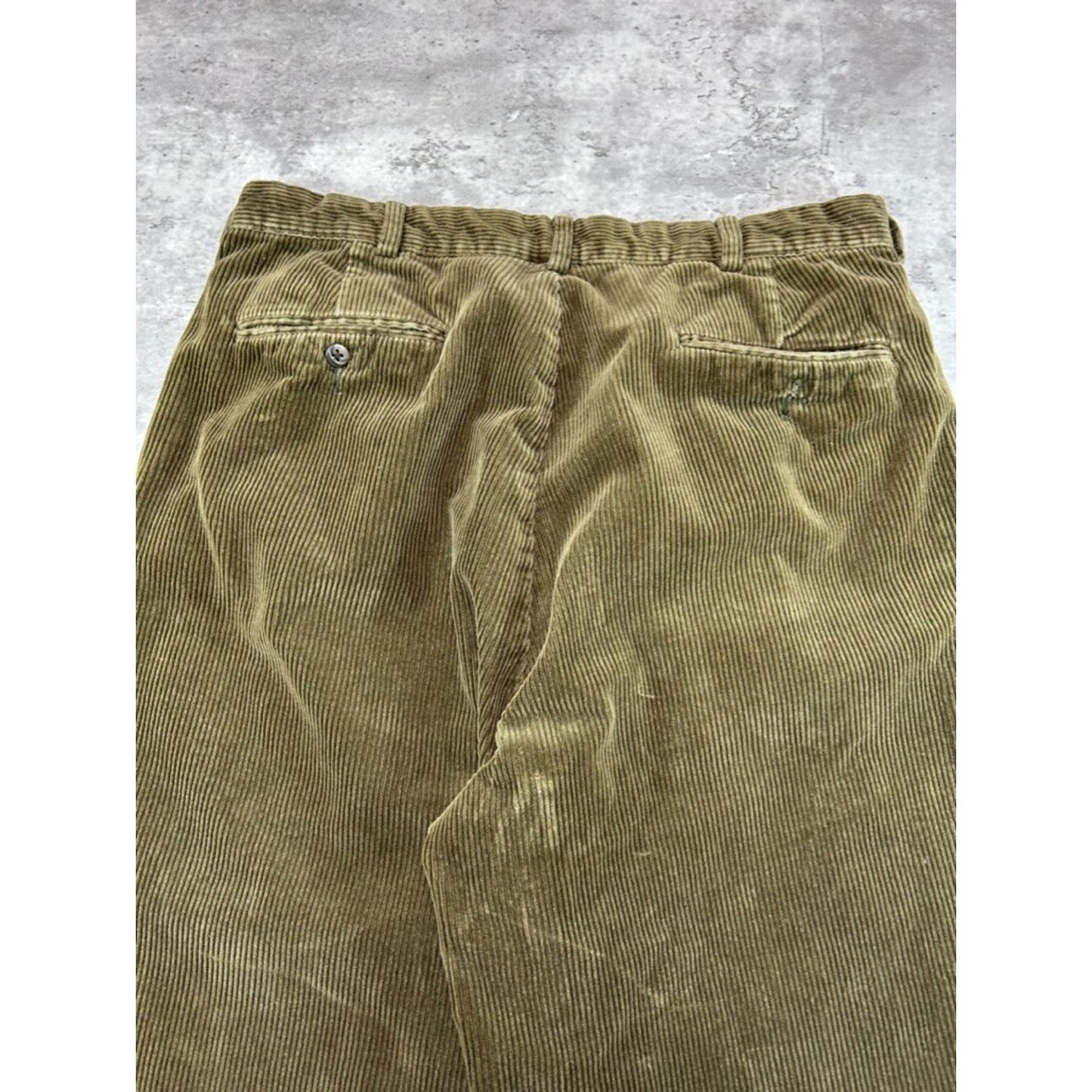 Vintage 90s Polo Ralph Lauren Corduroy Trouser Pants Size 33 Green