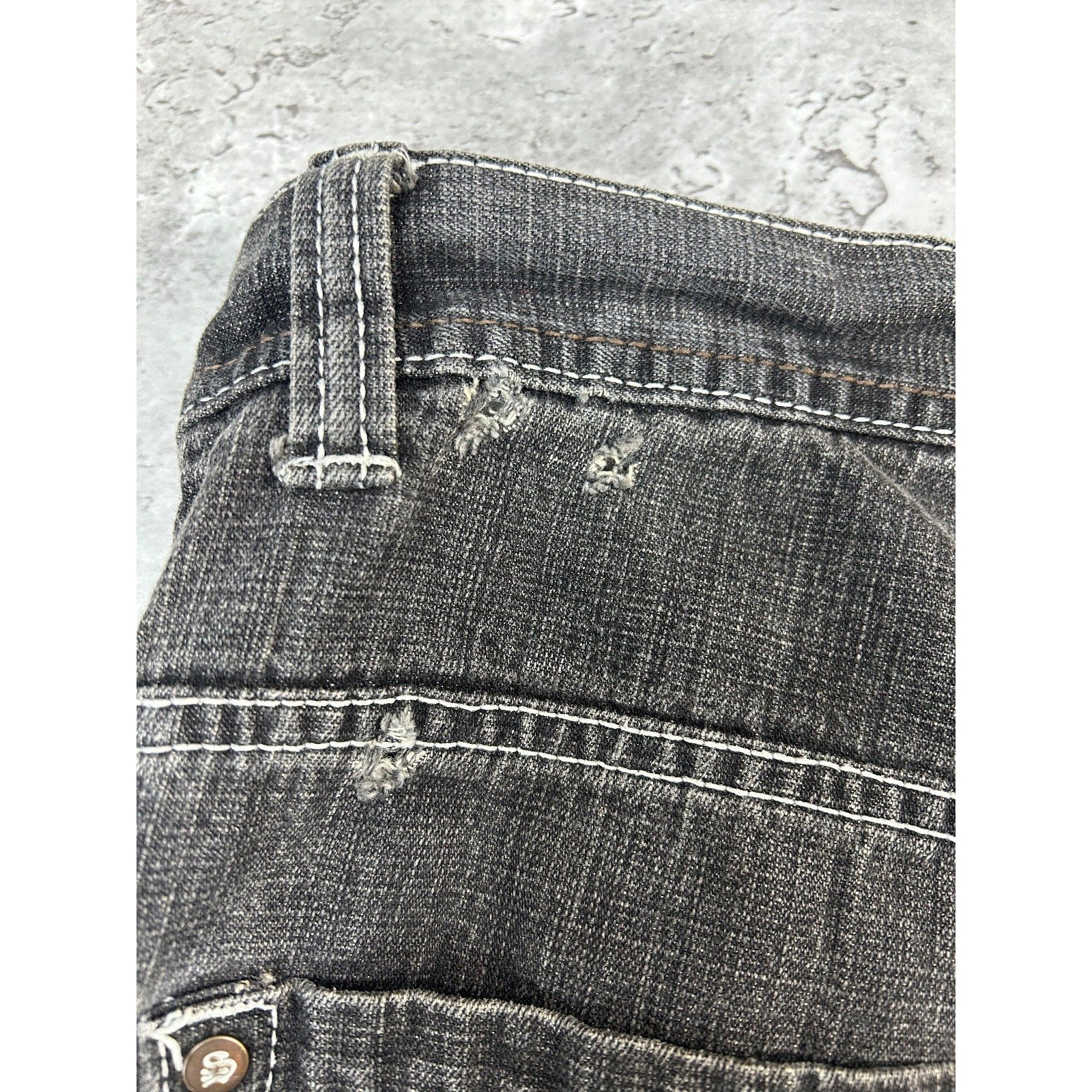 Vintage Y2K Southpole Faded Baggy Fit Black Denim Pants Size 42