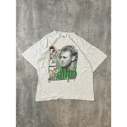 Vintage 1992 Larry Bird #33 Boston Celtics NBA Player Graphic T-Shirt Size XL
