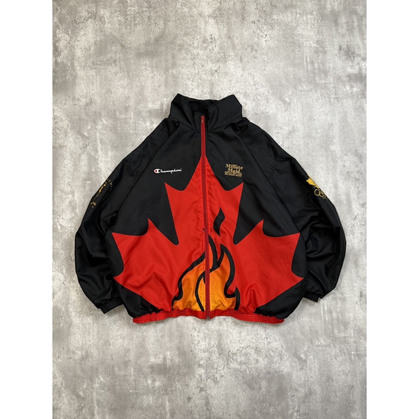 Vintage 1996 Atlanta Olympics Team Canada Champion Windbreaker Jacket Size Large