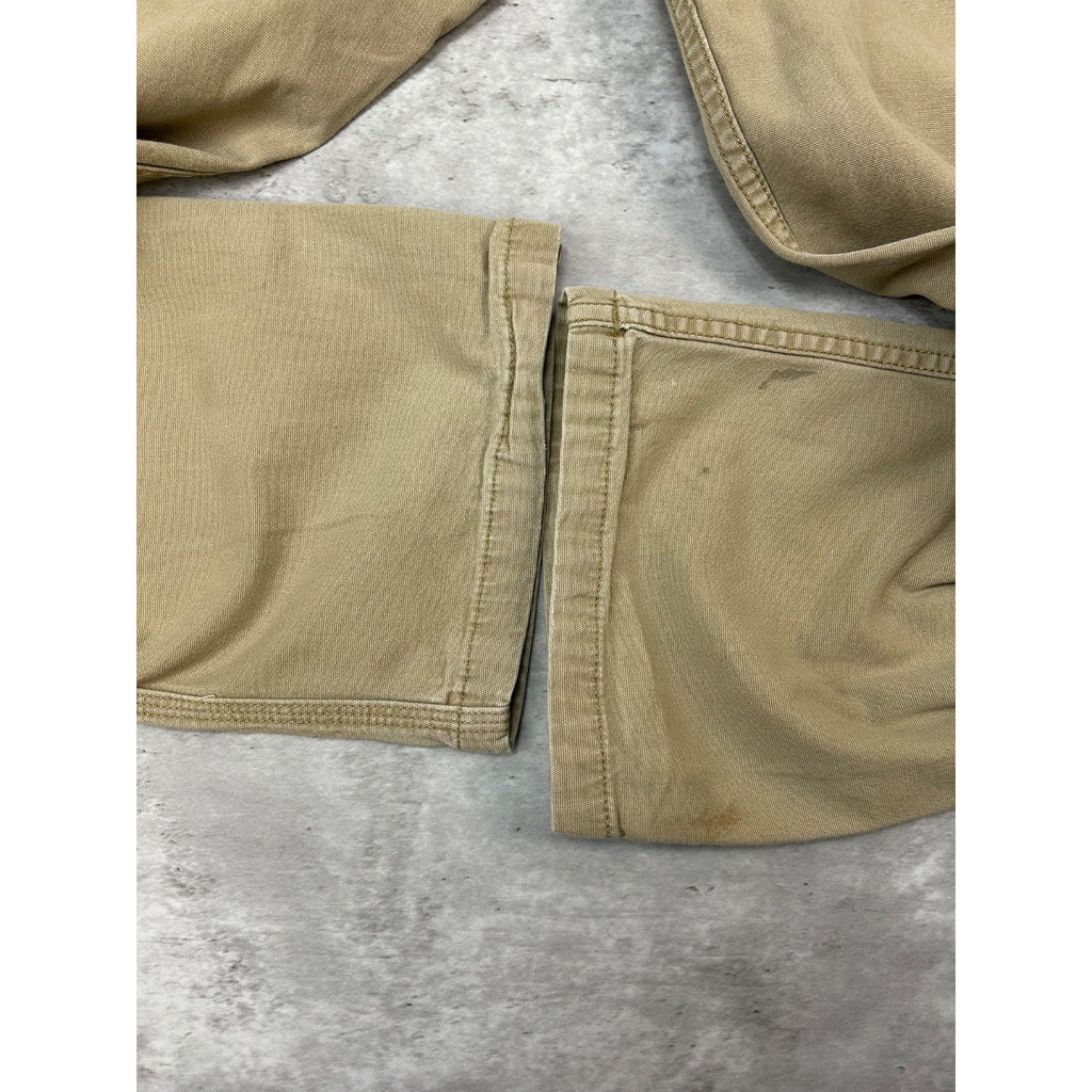 Carhartt Relaxed Fit Canvas Workwear Beige Carpenter Pants Size 37