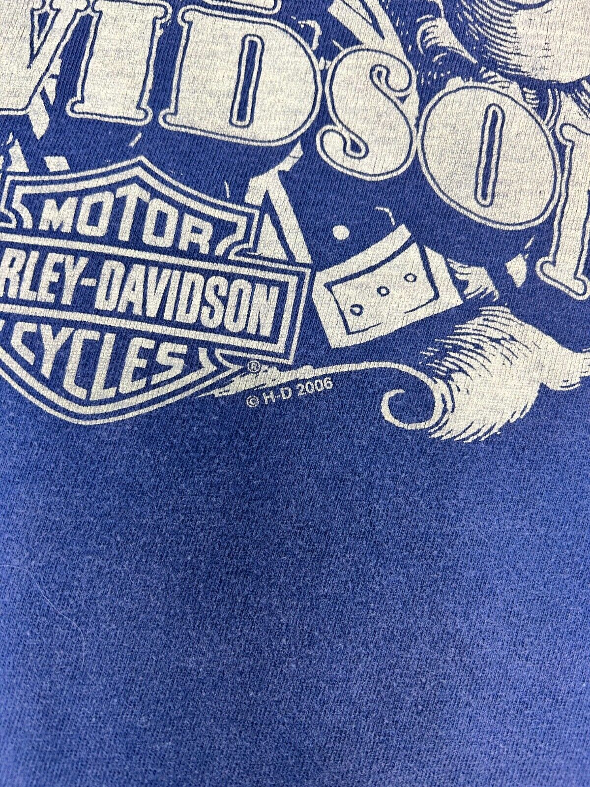 Harley Davidson Motorcycles Logo Graphic Spell Out T-Shirt Size 2XL Blue