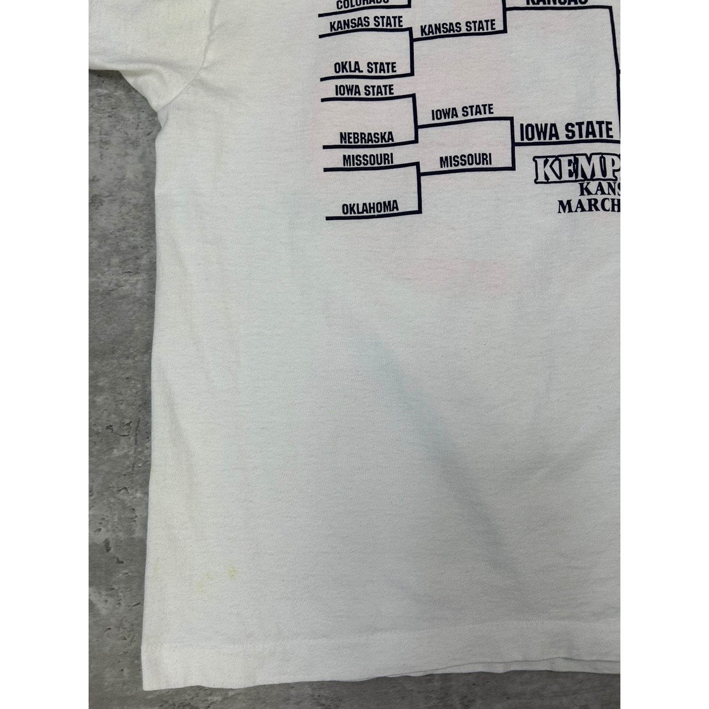 Vintage 1996 Iowa State Cyclones NCAA Big 8 Basketball Champs T-Shirt Size Large