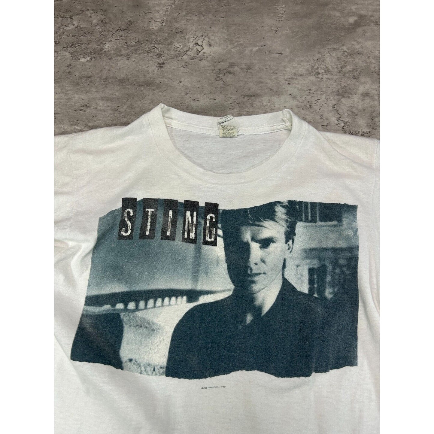 Vintage 1985 Sting The Dream Of The Blue Turtles World Tour T-Shirt Size Small
