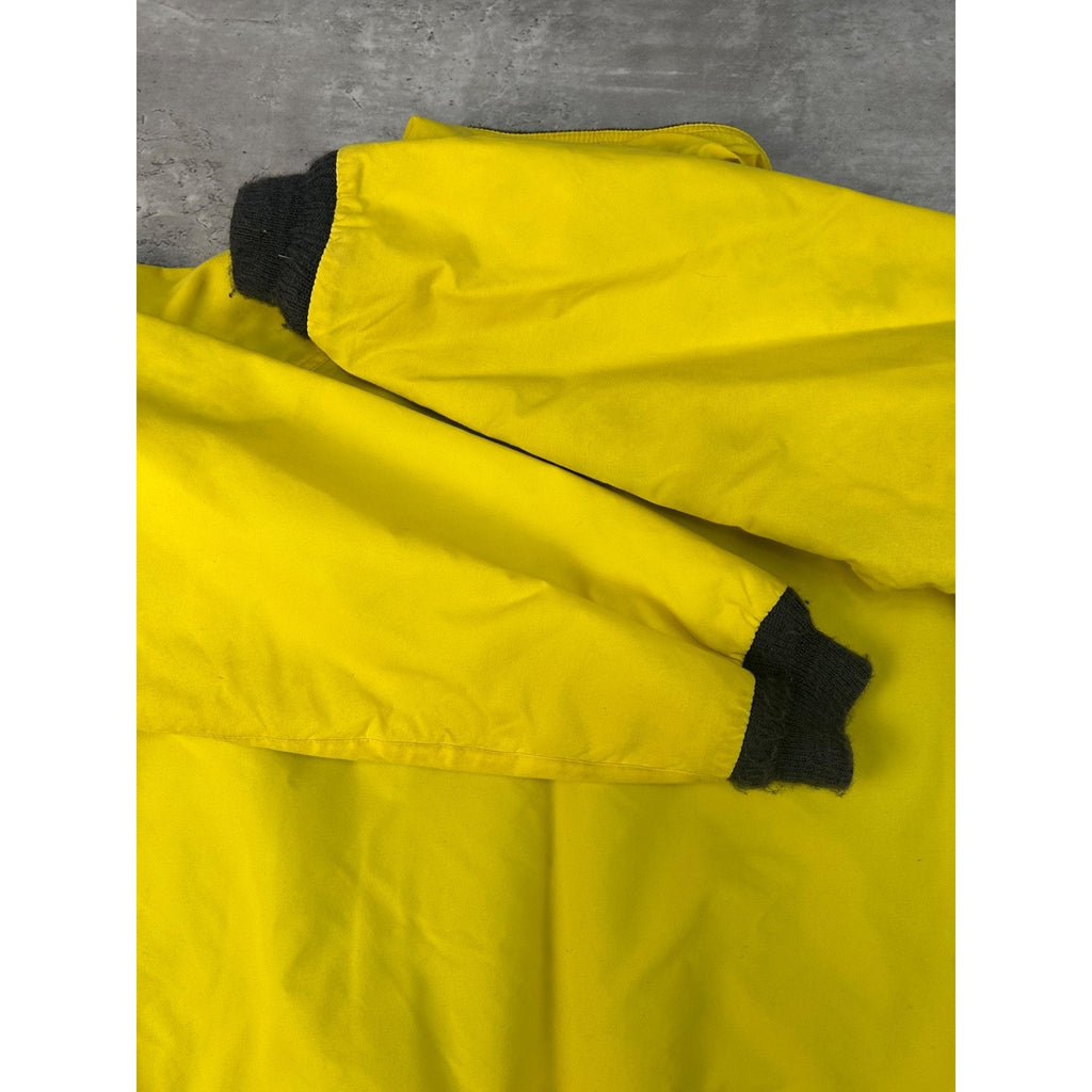 Vintage 90s Woolrich Fleece Lined Full Zip Yellow Bomber Jacket Size Medium