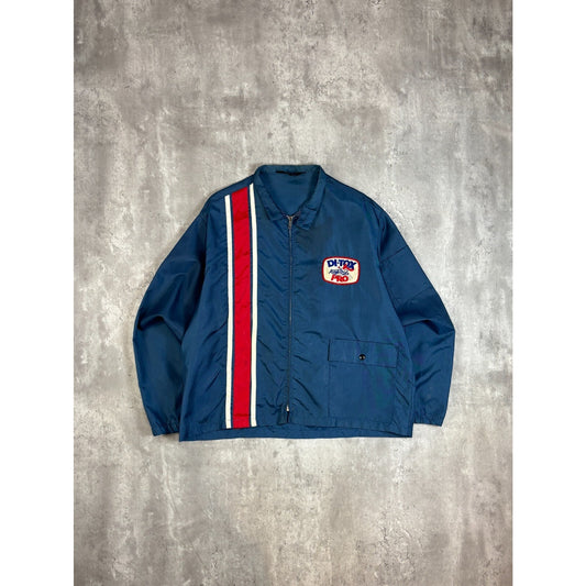 Vintage 1980s Di Tox Pro Racing Windbreaker Jacket Size XL Blue