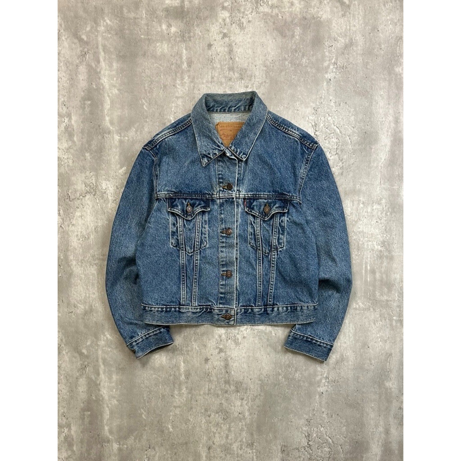 Vintage 90s Levis Red Tab Type 3 Dark Wash Denim Trucker Jacket Size Large
