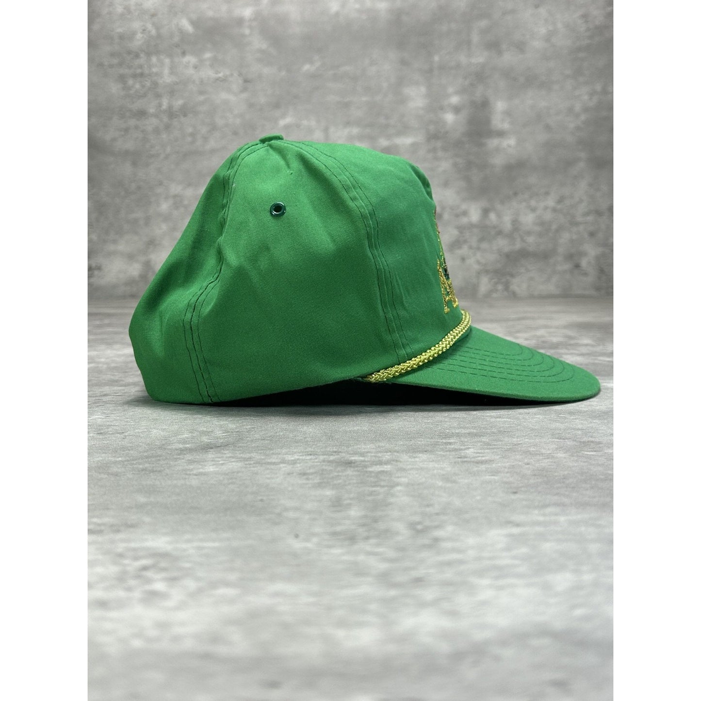 Vintage 90s Algonquin Embroidered Spellout Destination Snapback Hat OSFA Green