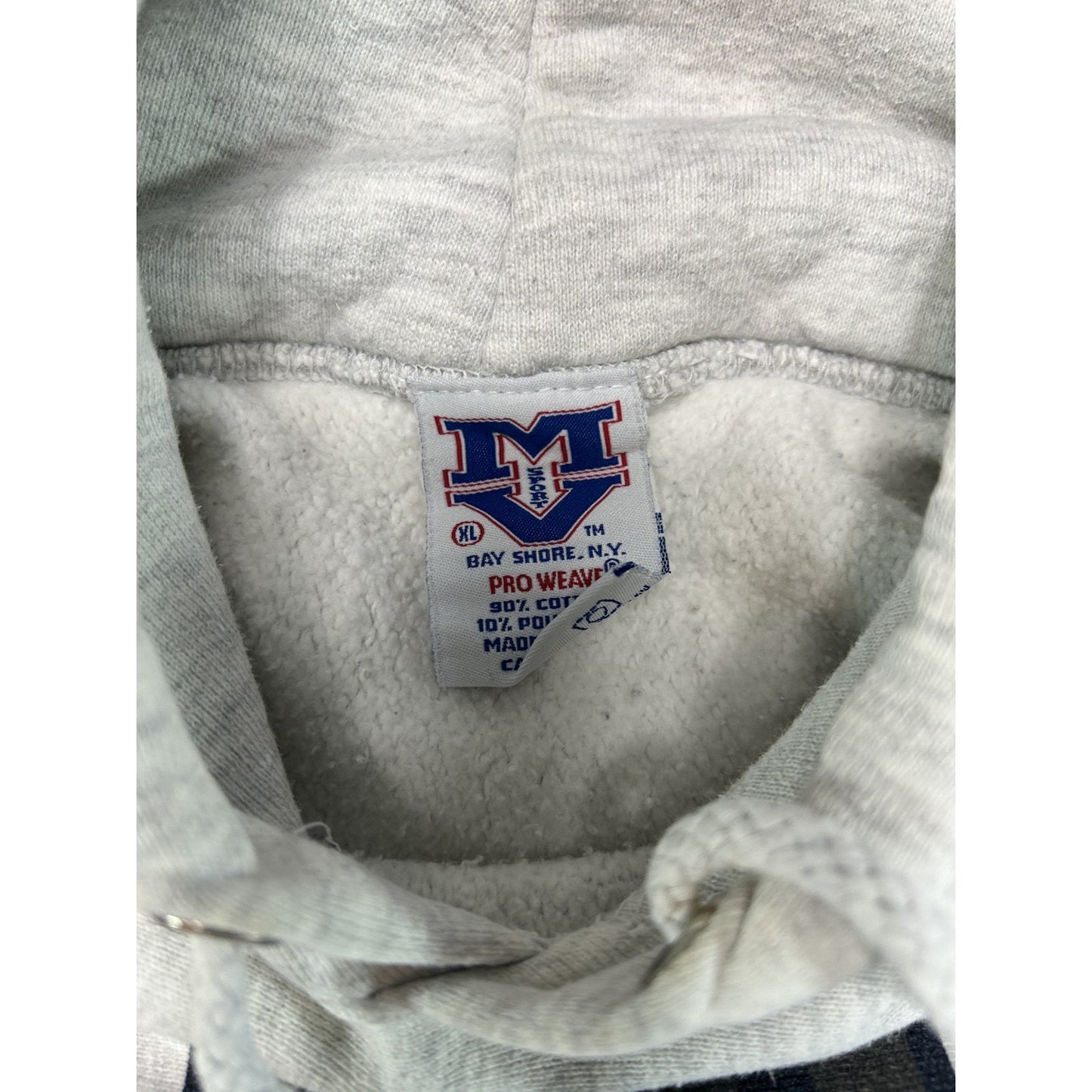 Vintage 90s US Navy Crest Spellout Crest Pullover Hooded Sweatshirt Size XL