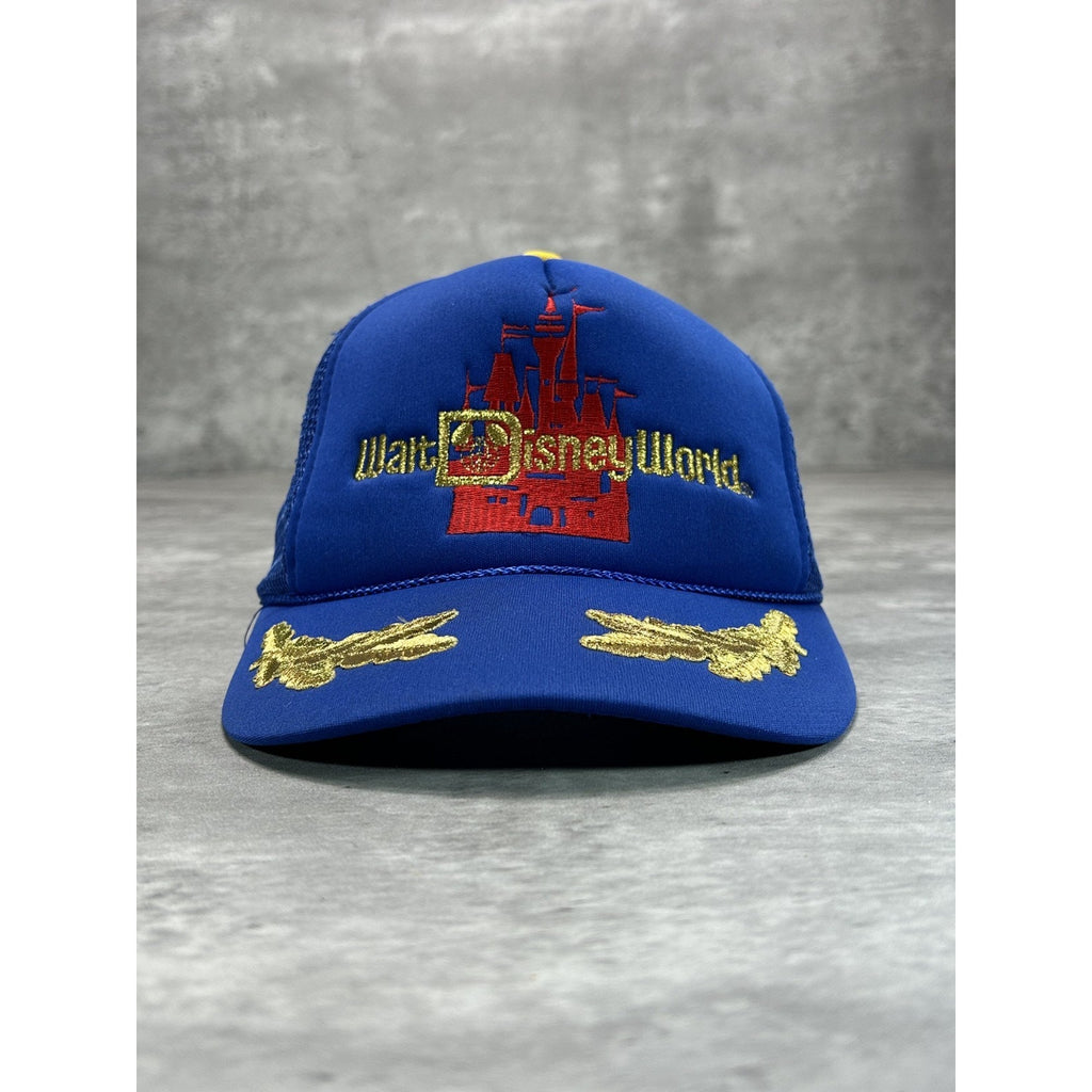 VTG 80s Walt Disney World Embroidered Scrambled Eggs Trucker Snapback Hat OSFA