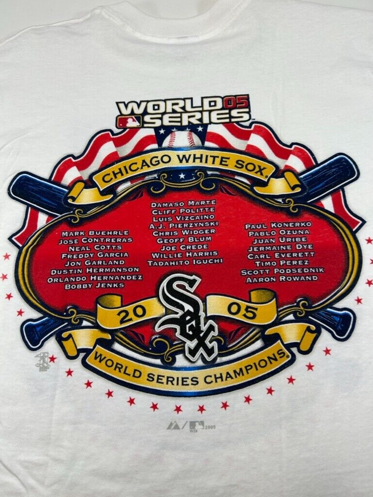 2005 Chicago White Sox MLB World Series Champs Graphic T-Shirt Size Medium