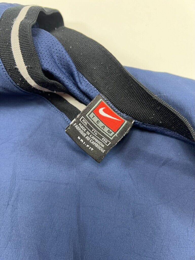 Vintage Nike Team Embroidered Mini Swoosh Pullover Dri Fit Nylon Jacket Size 2XL