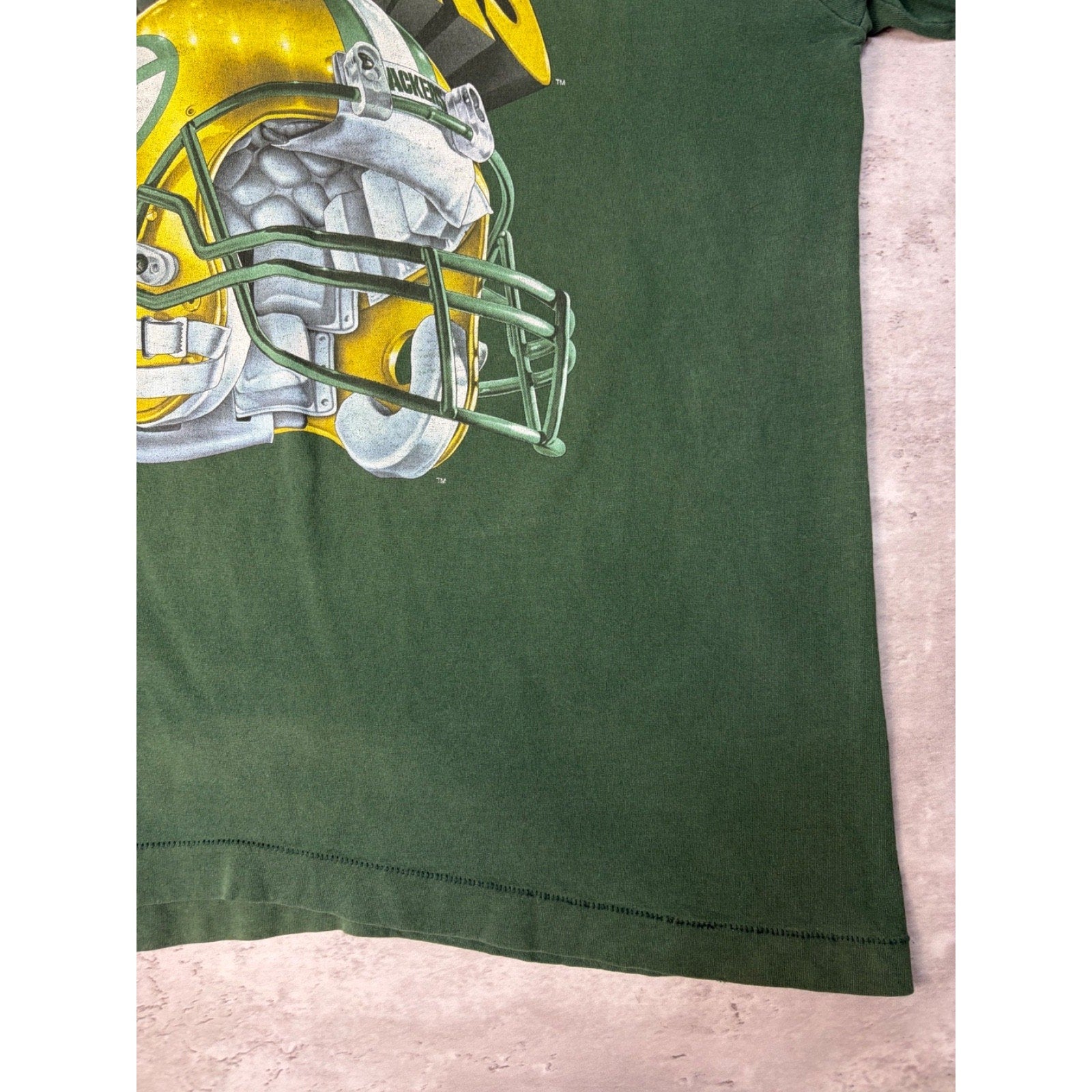 Vintage 1995 Green Bay Packers NFL Helmet Graphic Football T-Shirt Size XL