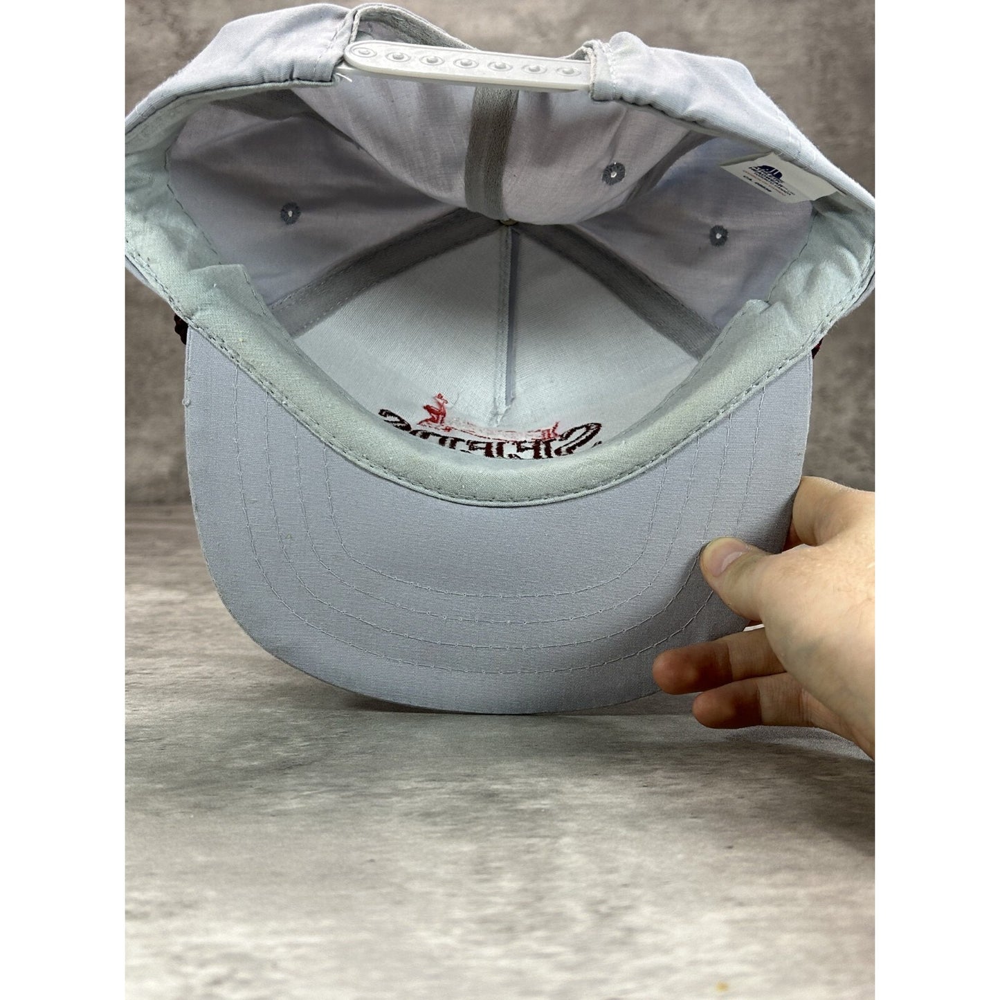 Vintage 90s Hyland Seeds Embroidered Spellout Snapback Hat OSFA Gray