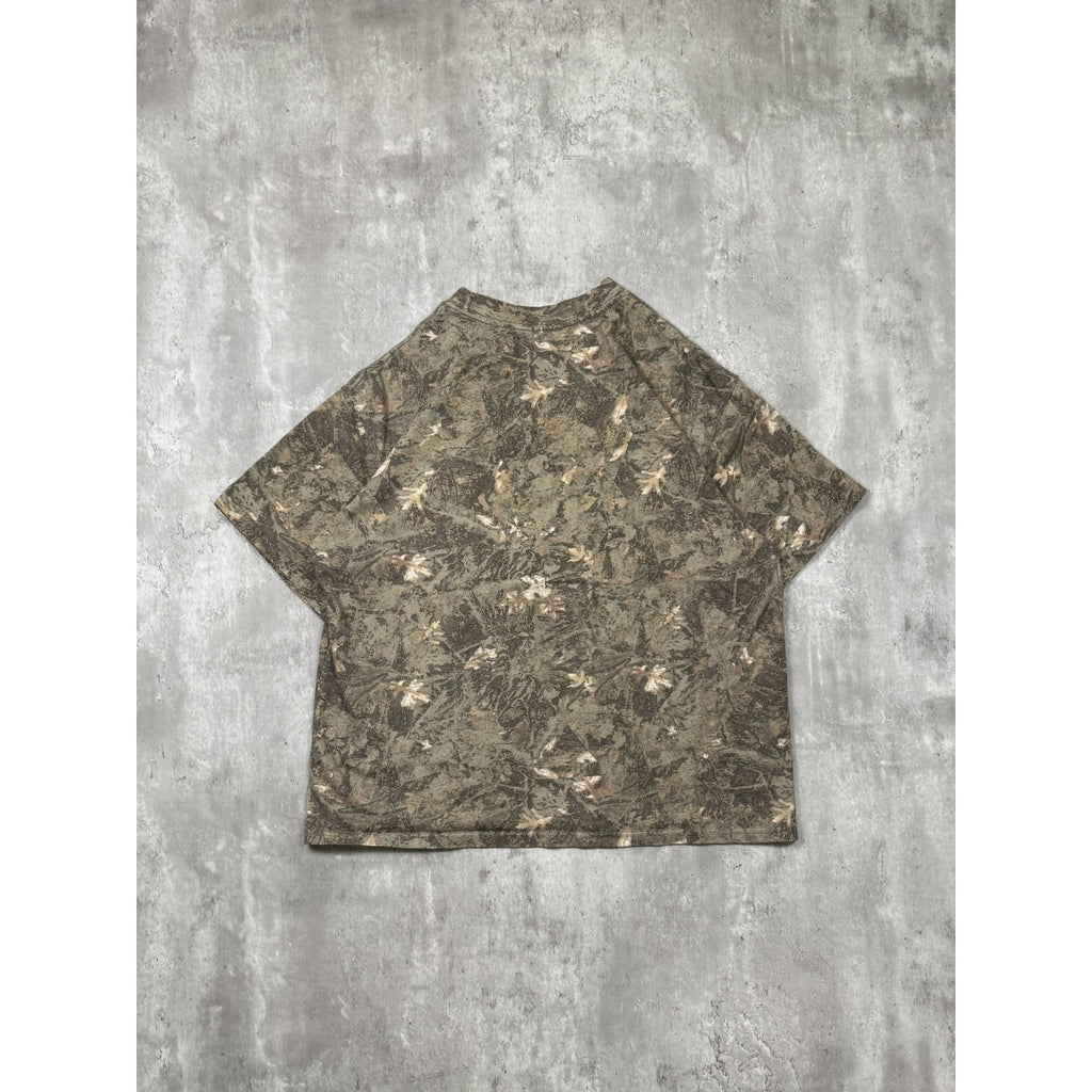 Vintage Arizona Jean Co Tree Camo Boxy Fit Hunting T-Shirt Size Large