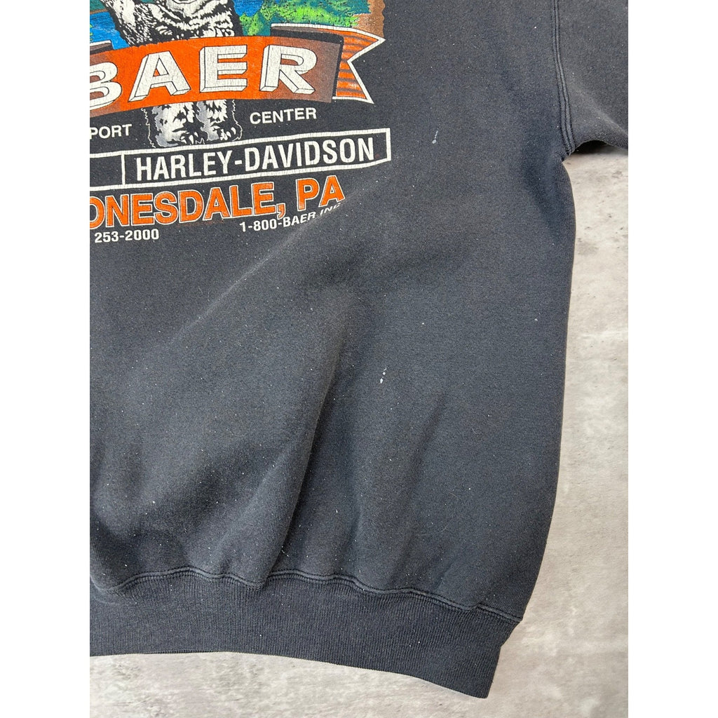 Vintage 1991 Harley Davidson Legends Live Where Legends Roam Sweatshirt Size XL