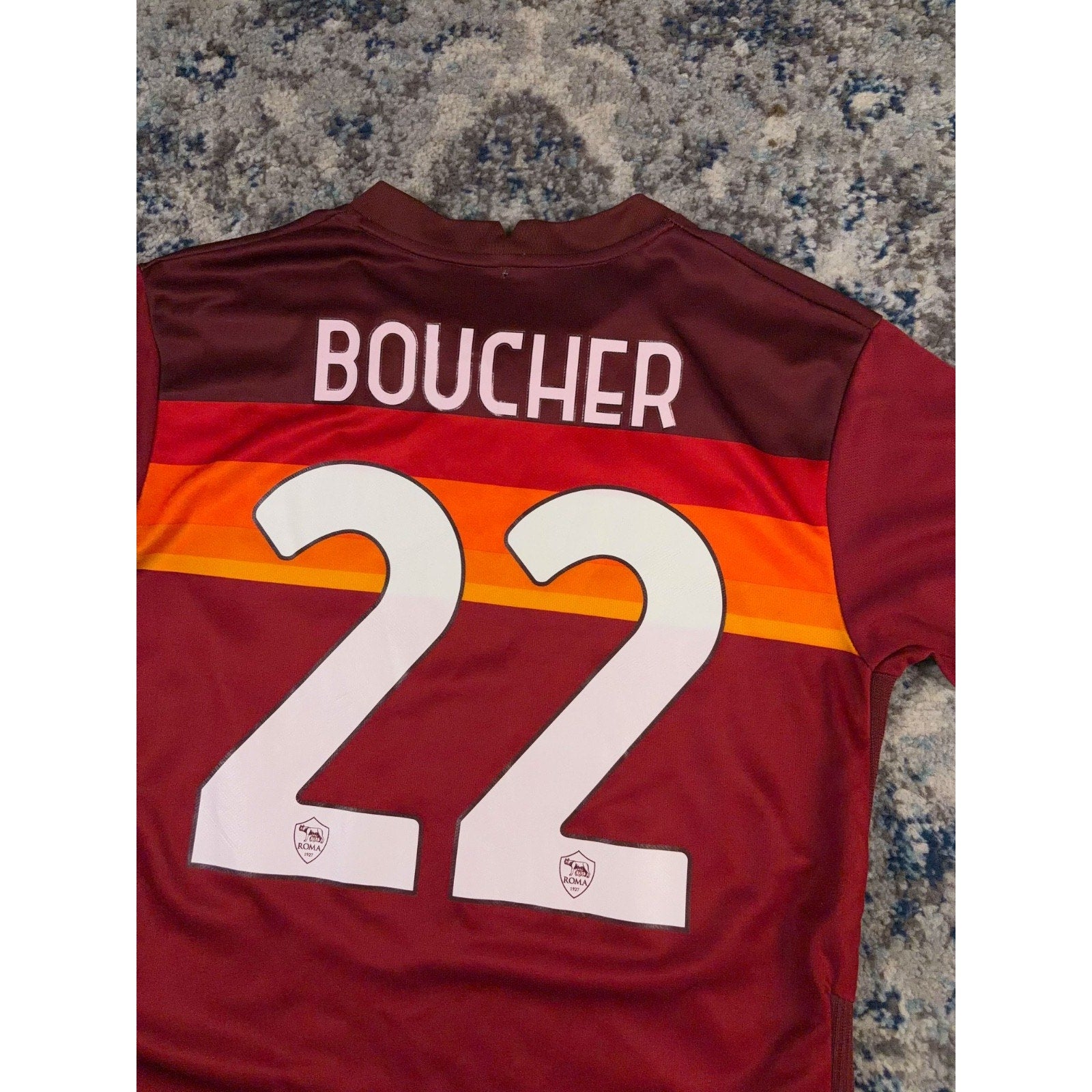Vintage A.S. Roma Nike Embroidered Logo Soccer Jersey Size Small