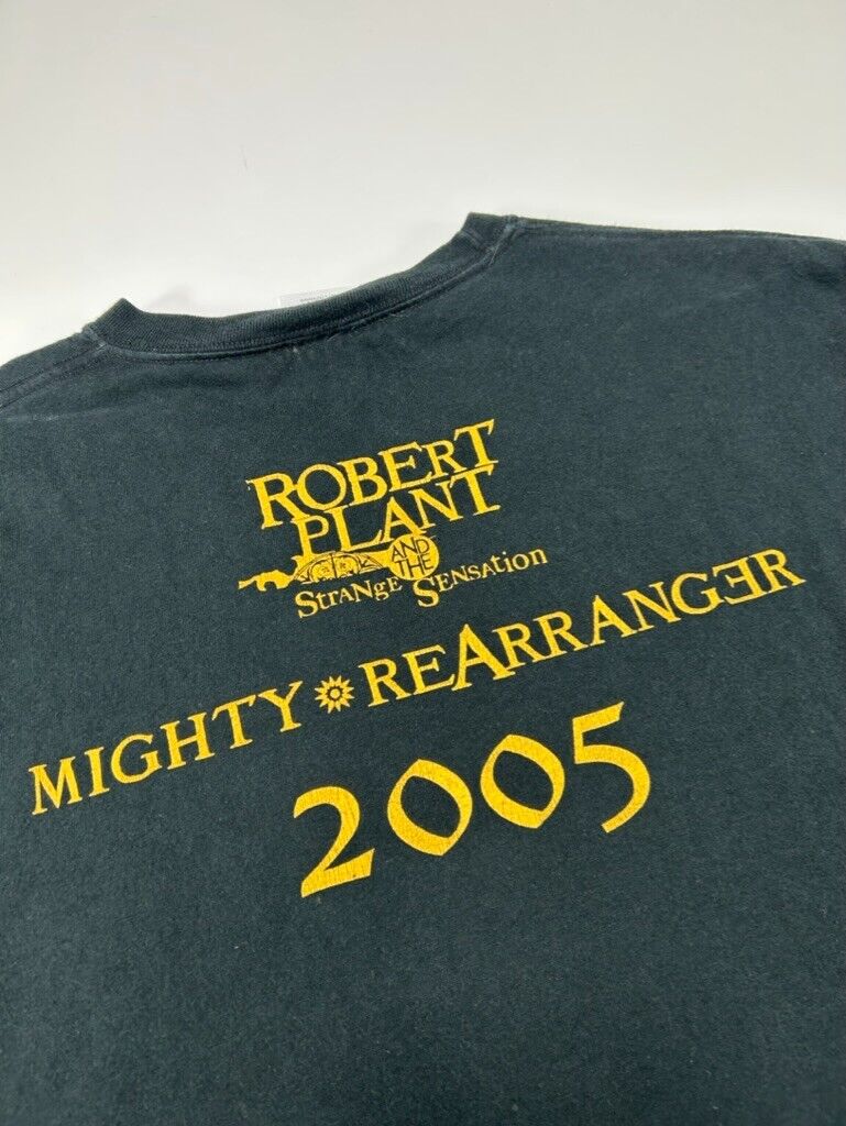 Robert Plant Mighty Rearrangers Rock Music Tour T-Shirt Size Large Black