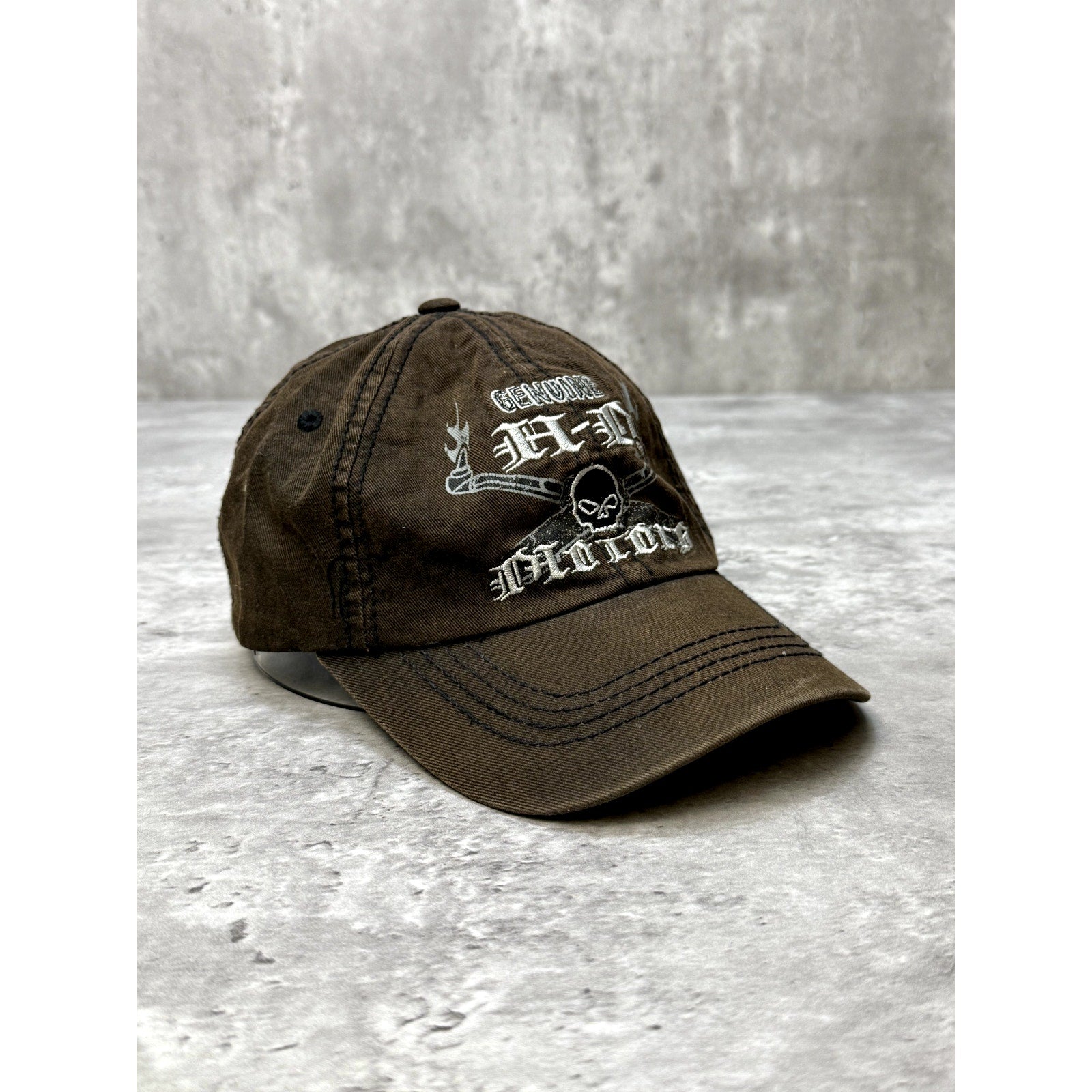 Vintage 2000s Harley Davidson Motors Embroidered Spellout Snapback Hat OSFA