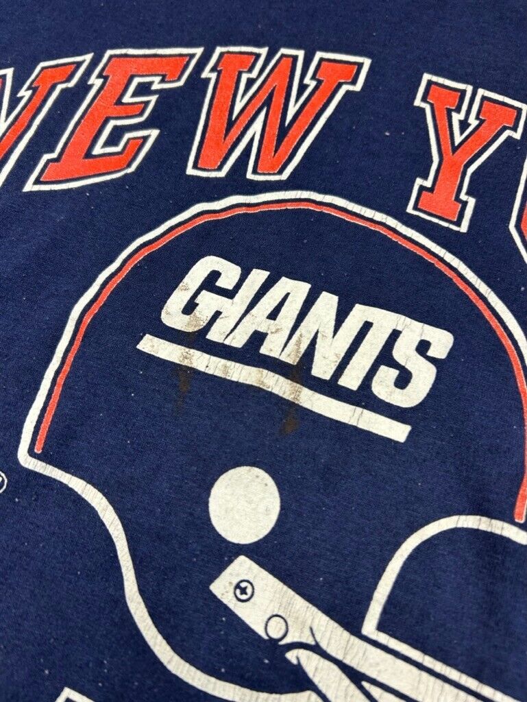 Vintage 80s/90s New York Giants NFL Jersey Style Football T-Shirt Size XL