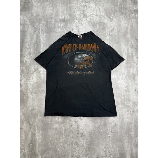 Vintage Harley Davidson Motorcycles Bald Eagle Graphic T-Shirt Size 2XL