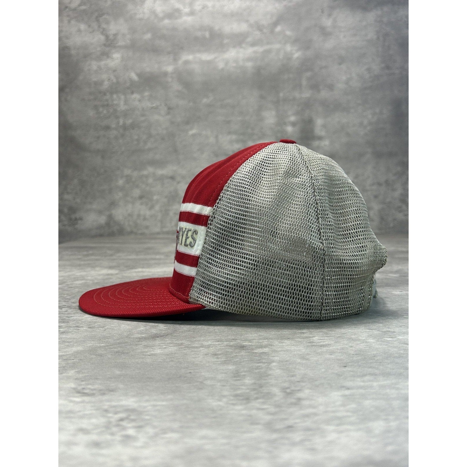 Vintage 80s Ohio State Buckeyes NCAA Embroidered Trucker Snapback Hat OSFA