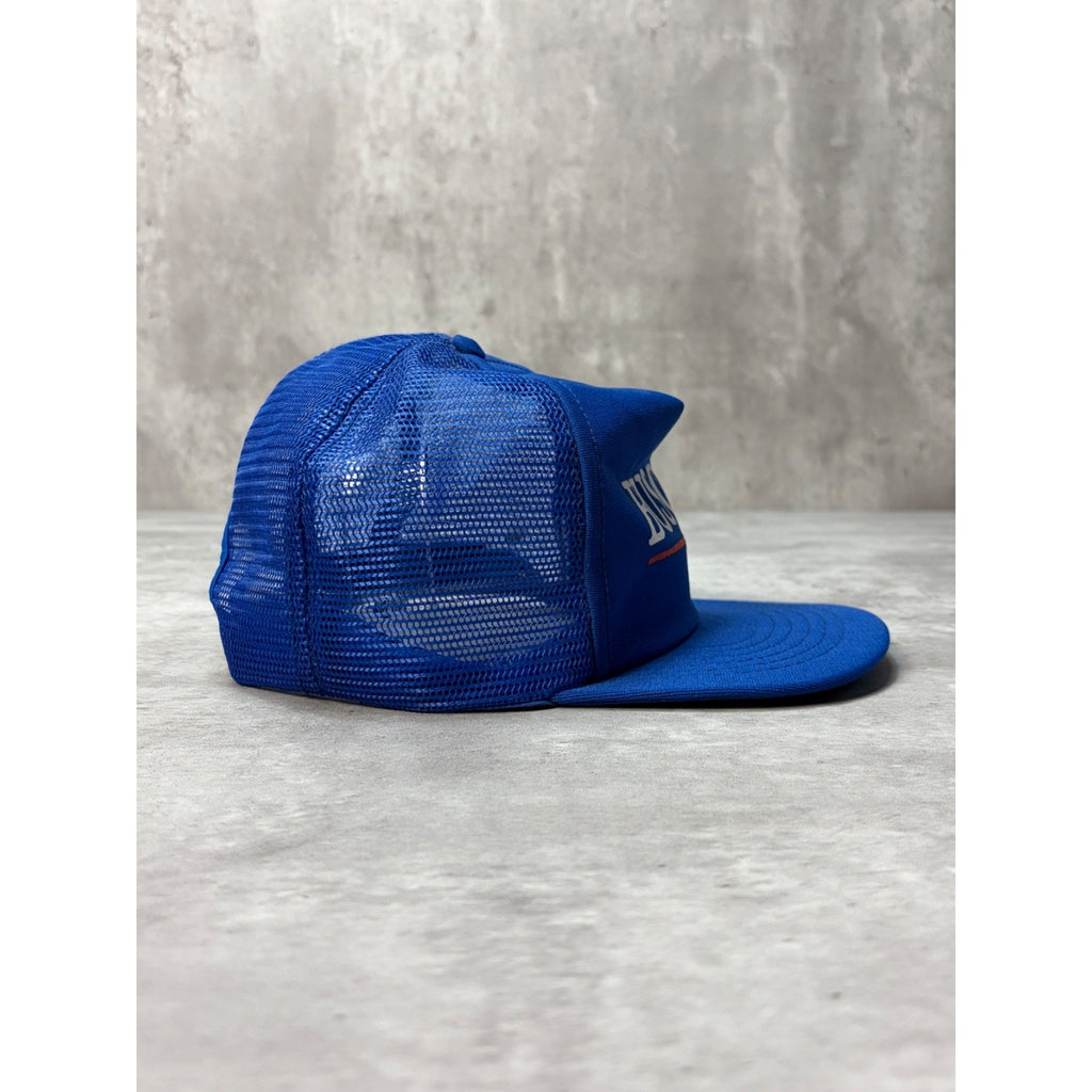 Vintage 80s/90s Busch Logo Spellout Beer Promo Trucker Snapback Hat OSFA