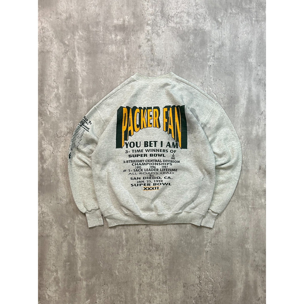 Vintage 1997 Green Bay Packers 3x CentraI Division Champs Sweatshirt Size Large
