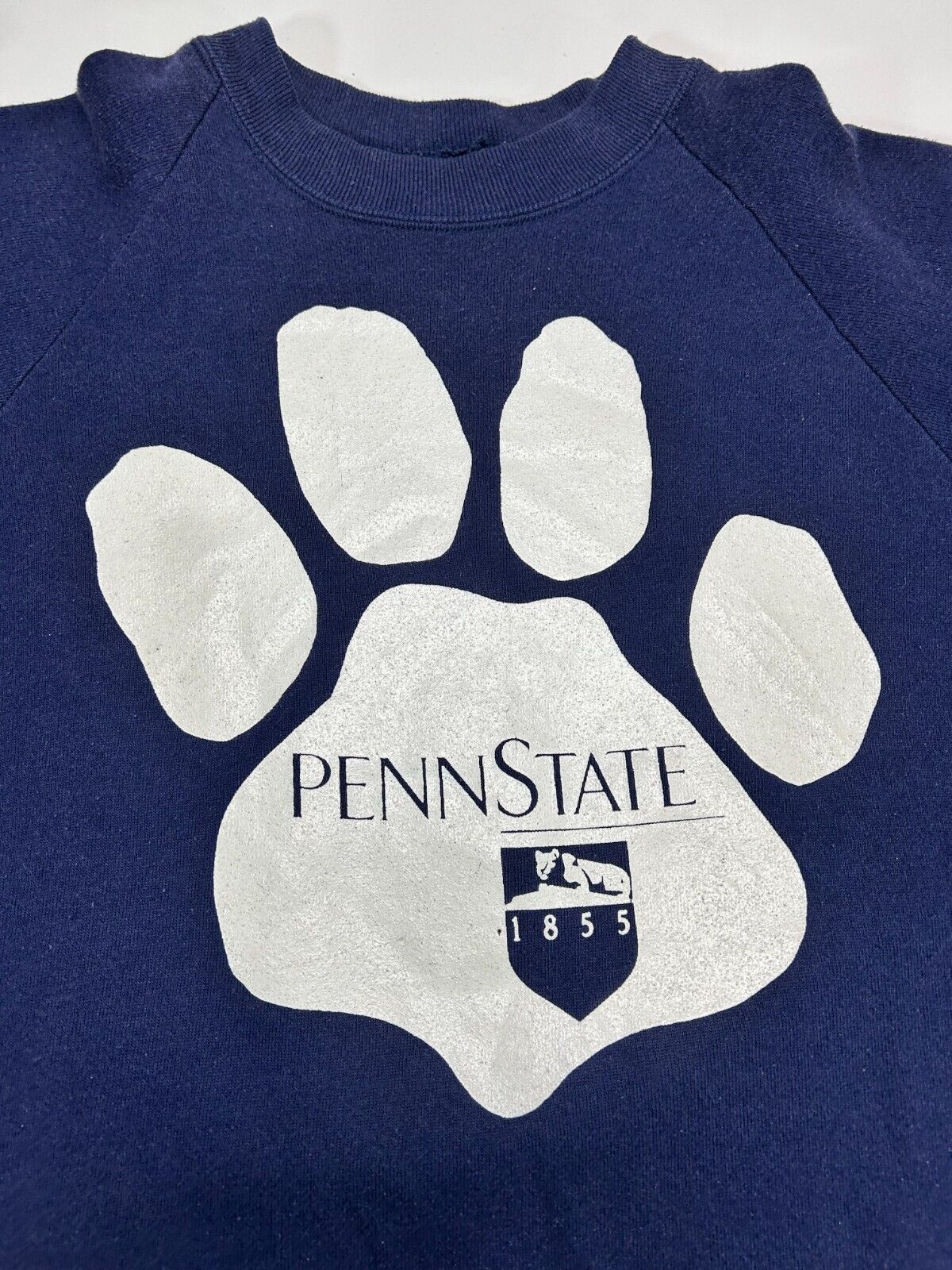 Vintage 80s/90s Penn State Nittany Lions Paw Print Graphic Sweatshirt Size Large