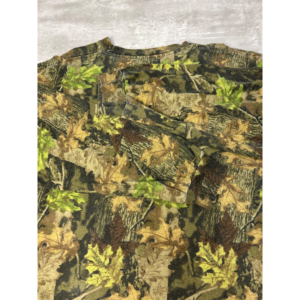 Vintage 90s Nunavut Hunter Tree Camo Hunting Long Sleeve T-Shirt Size Large