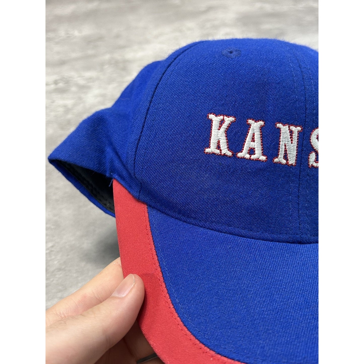 Vintage 90s Kansas Jayhawks NCAA Embroidered Nike Strapback Hat OSFA