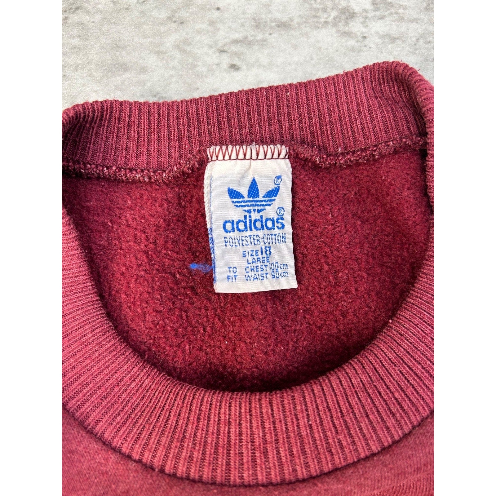 Vintage 80s Womens Adidas Graphic Trefoil Crewneck Sweatshirt Size Small