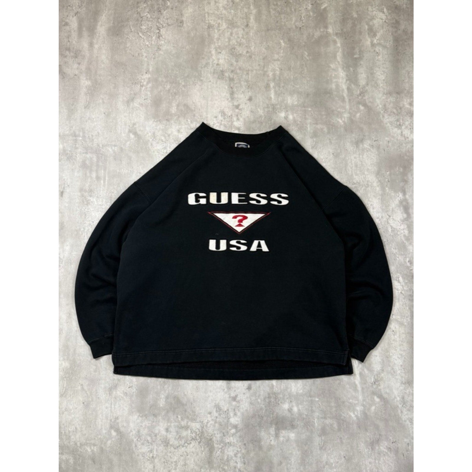 Vintage 90s Guess USA Embroidered Logo Spellout Sweatshirt Size XL