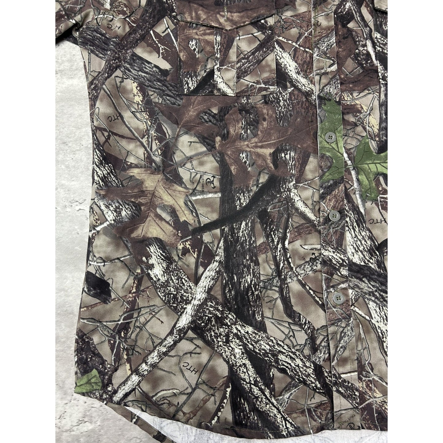 Vintage True Timber Tree Camo Hunting Long Sleeve Button Up Shirt Size XL