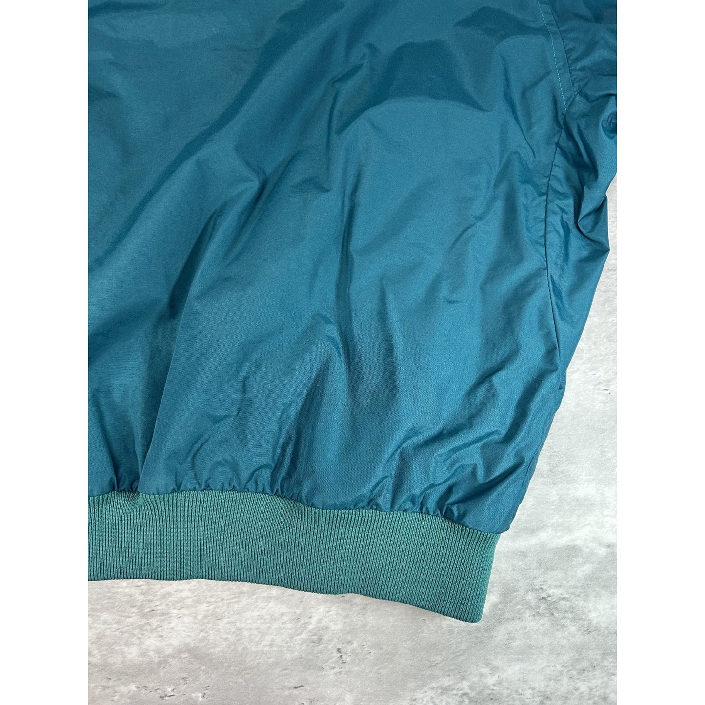 Vintage 90s Columbia Fleece Lined Nylon Full Zip Bomber Jacket Size Large Blue