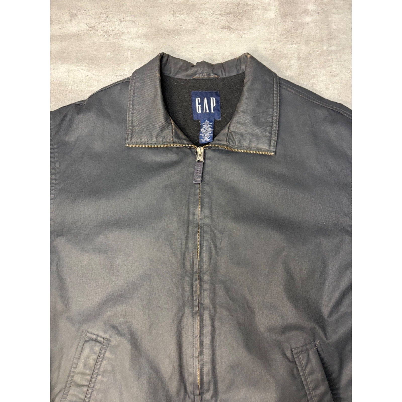 Vintage Gap Full Zip Fleece Lined Collared Bomber Style Jacket Size Large