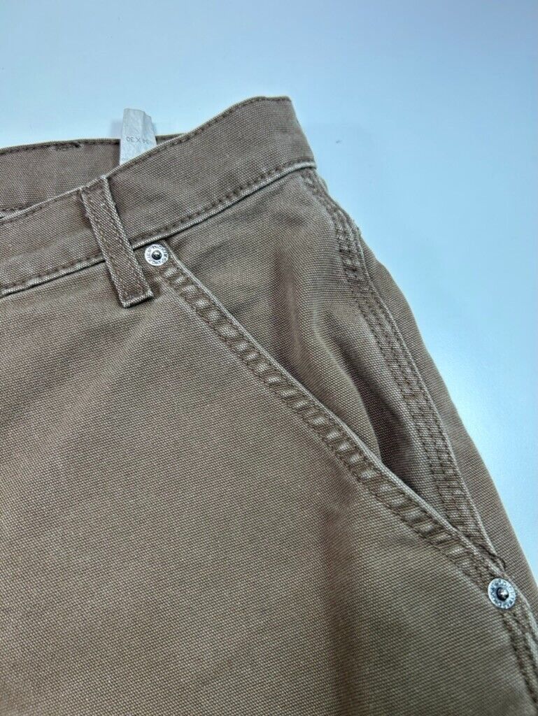 Dickies Regular Fit Canvas Workwear Carpenter Pants Size 35 Brown