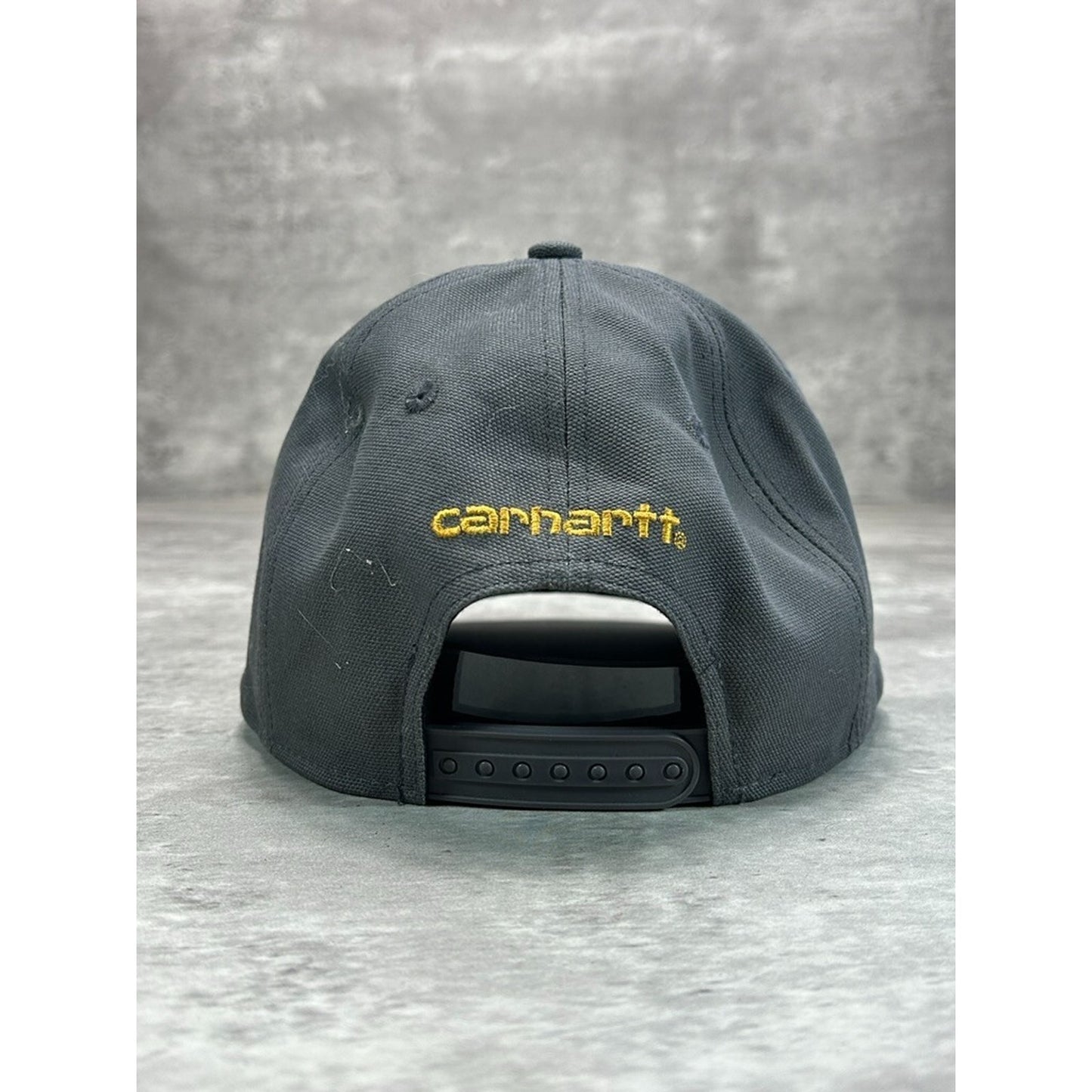 Carhartt Canvas Workwear Embroidered Patch Snapback Hat OSFA Gray