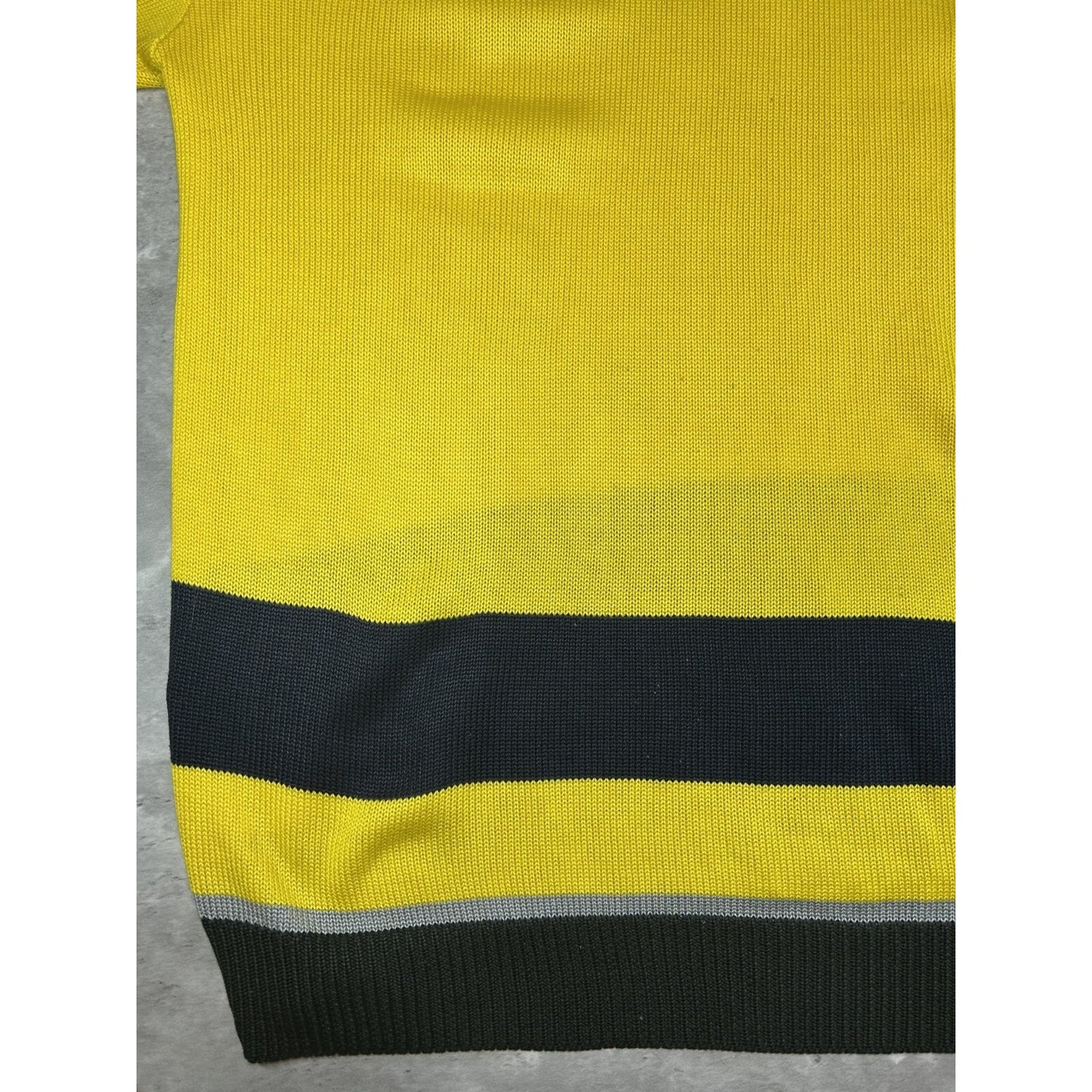 Vintage 90s Avirex Embroidered Spellout Pullover Knit Sweater Size XXL Yellow