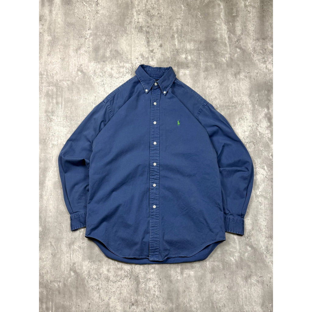 Vintage Polo Ralph Lauren Embroidered Pony Long Sleeve Button Up Shirt Sz Small