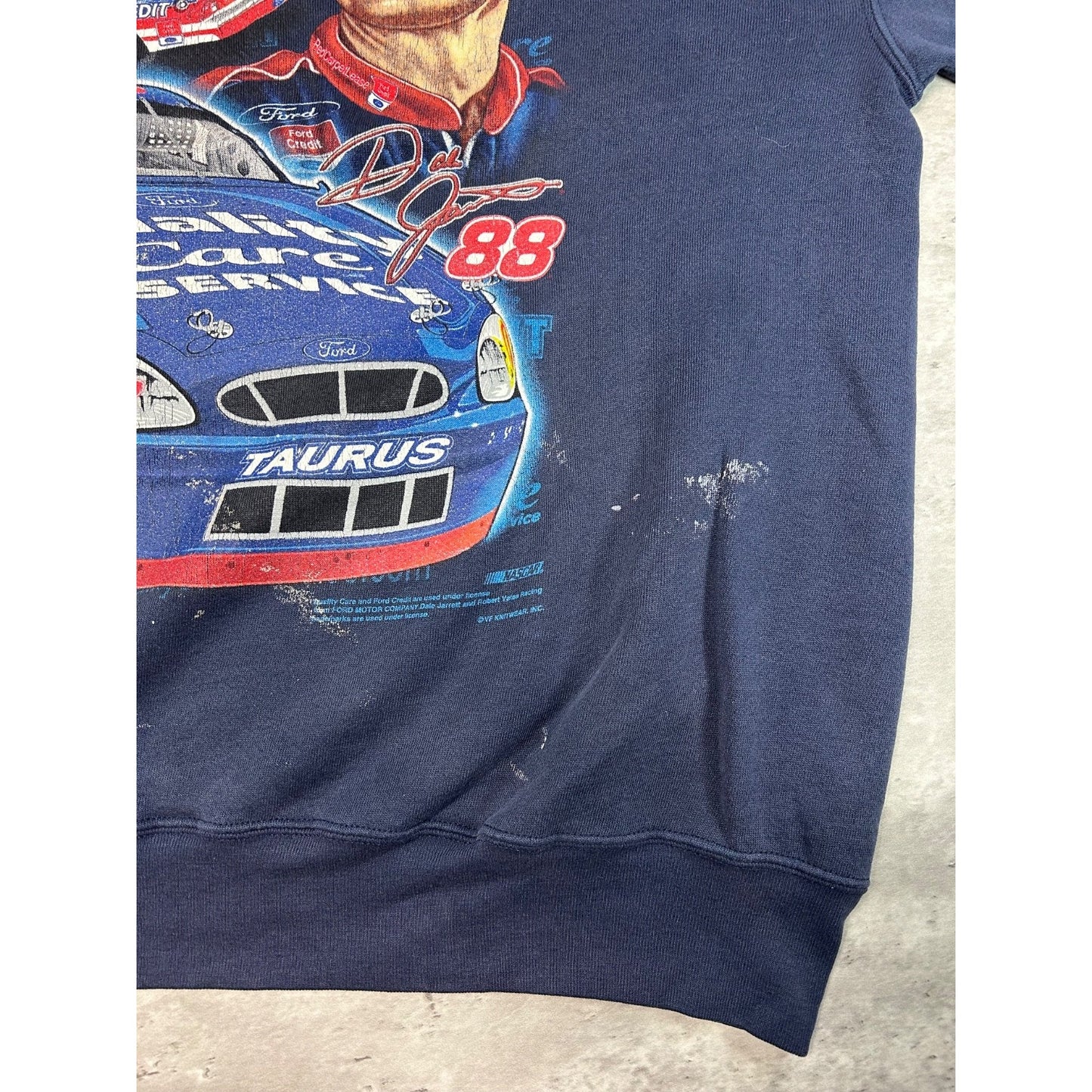 Vintage Dale Jarrett #88 Nascar Racing Big Graphic Crewneck Sweatshirt Size 2XL