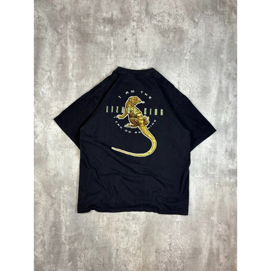 Vintage 90s Jim Morrison The Doors I Am The Lizard King T-Shirt Size XL Black
